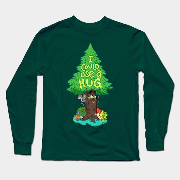 I Could Use a Hug ~ Tree Hugger Long Sleeve T-Shirt by CTKR Studio